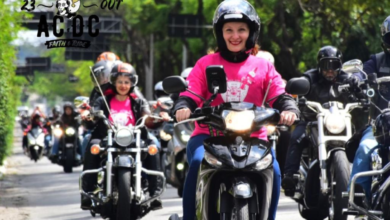 passeio de conscientização do câncer de mama