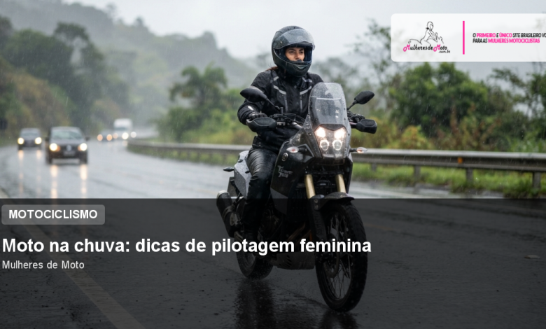 Moto na chuva: dicas de pilotagem feminina
