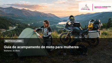 Guia de acampamento de moto para mulheres