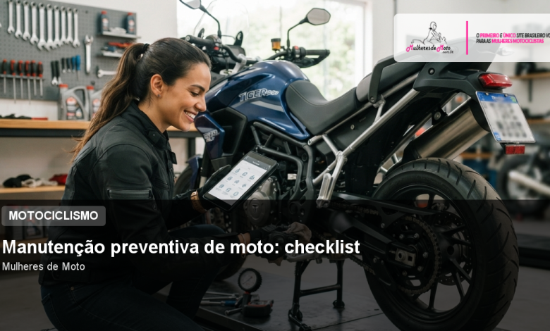 Manutenção preventiva de moto: checklist